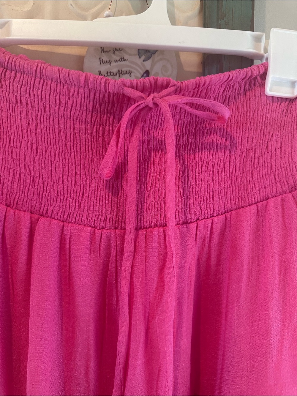 HYFVE Hot Pink Tiered Maxi Skirt | Smocked Waist | Sizes M & L - Picture 2 of 4